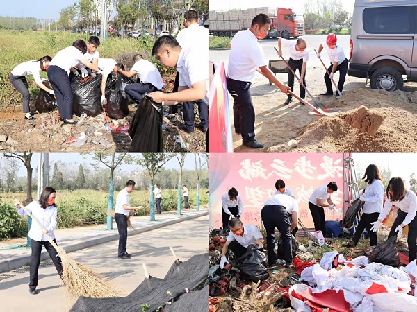 霍邱项目开展“卫生大扫除，党员我先行”主题活动